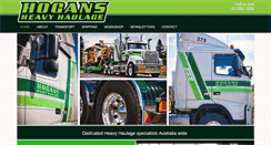 Desktop Screenshot of hogansheavyhaulage.com